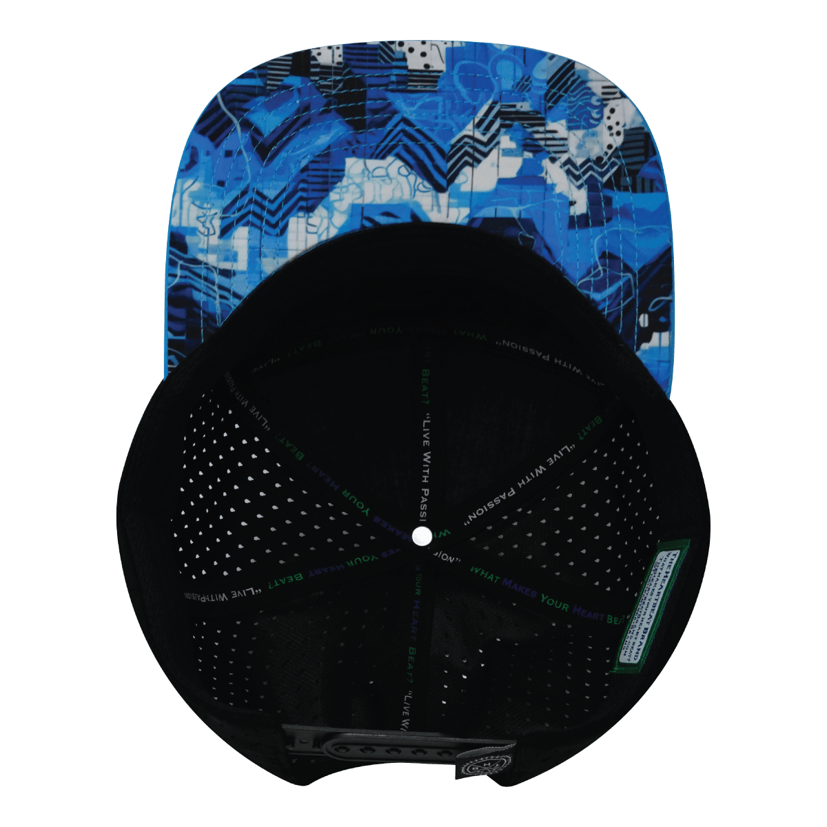 **ADULT** Color Vibes Hat - Flat Bill - Blue Shock - Neon Blue / White / Black - Laser Mesh