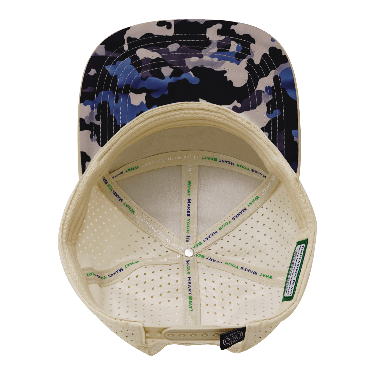 **ADULT** Color Vibes Hat - Flat Bill - Dusk Camo - Cream / Charcoal - Laser Mesh