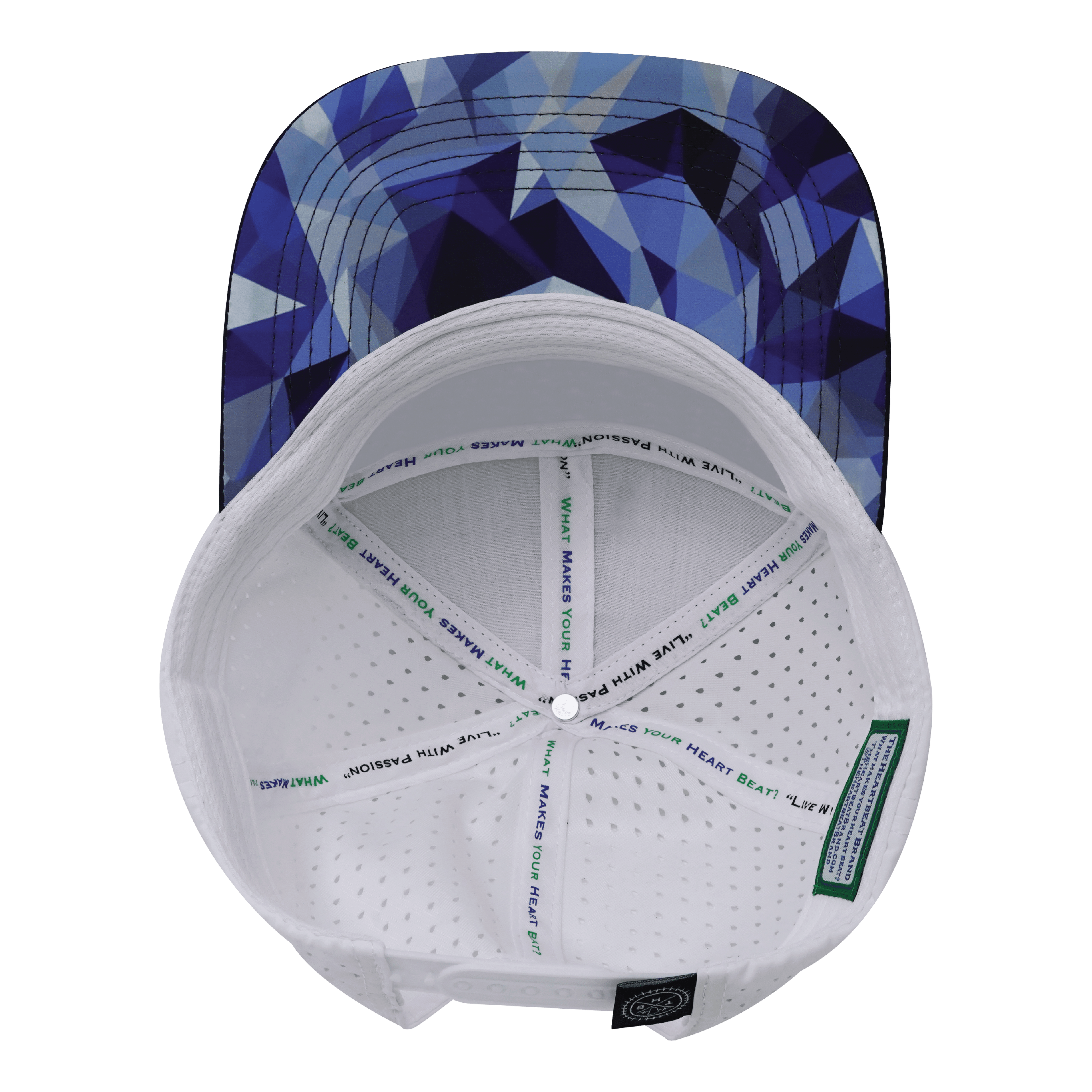 **ADULT** Color Vibes Hat - Flat Bill - Geo Blue - Navy / White - Laser Mesh